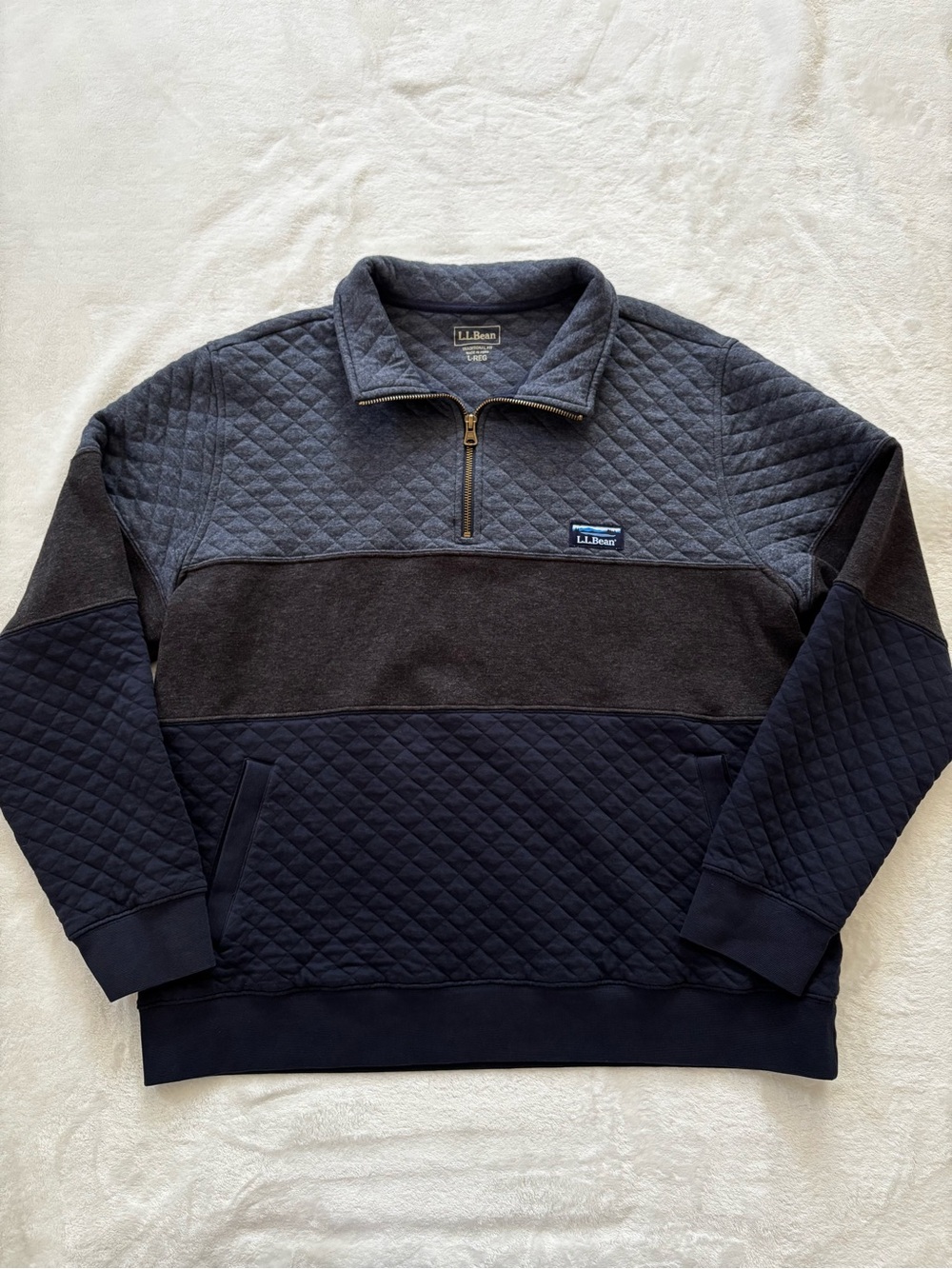 L.L.Bean Quilted quarter zip Sweatshirt